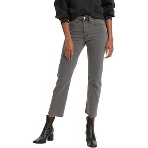 Levi's Women's Wedgie Straight Fit Denim Jeans High Rise Button Fly Gray Size 29